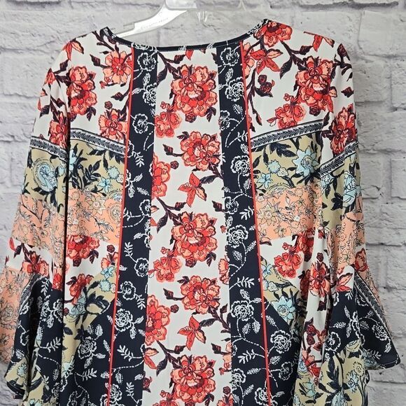 Cato Work Dress Ruffled Bell Sleeve Shift Feminine Bohemian Wedding Guest Formal - Picture 11 of 16